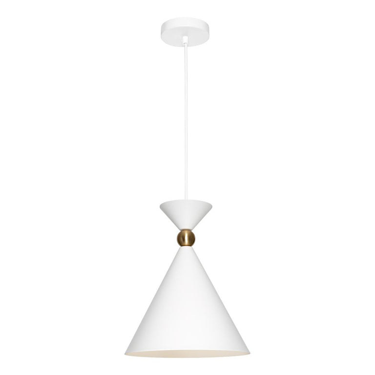Krissy Small 1 Light Pendant White - KRISS1PSWHT