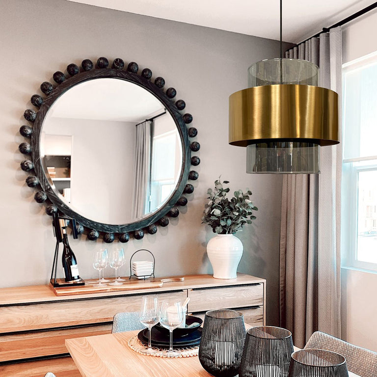 Layla 30 Cylindrical Pendant Light Gold