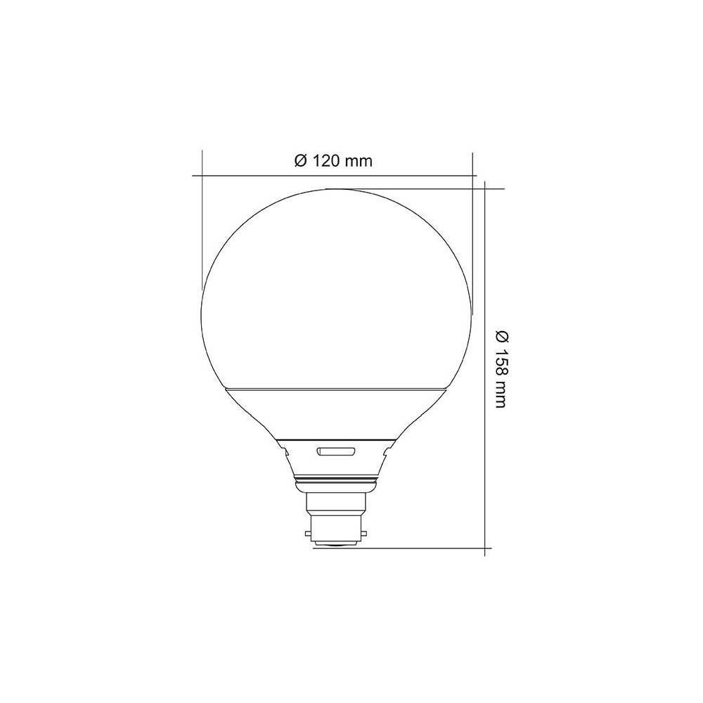 Opal Spherical G120 13W LED B22 Dimmable / Warm White - LG125/830B22