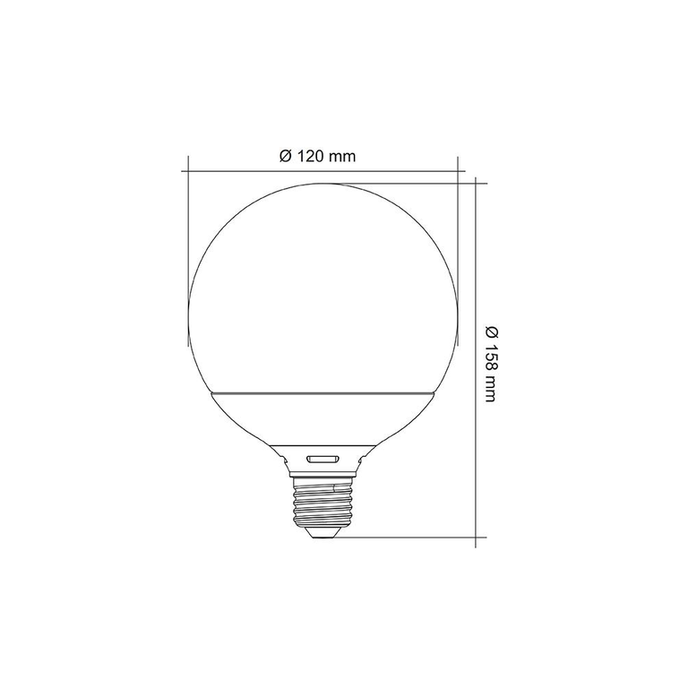 Opal Spherical G120 13W LED E27 Dimmable / Daylight - LG125/860E27