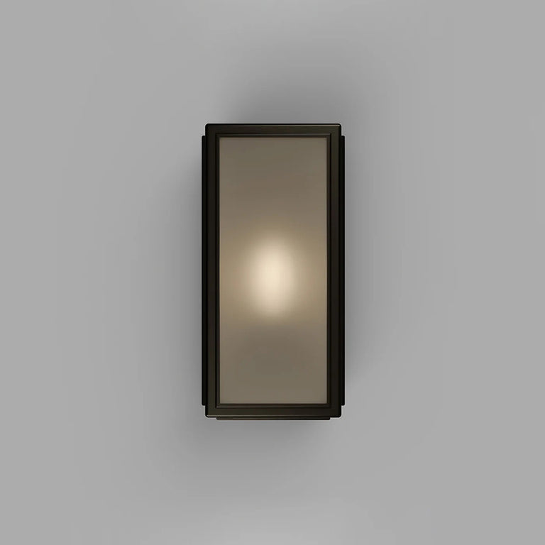 Lille Medium Wall Light Old Bronze / Frosted IP44