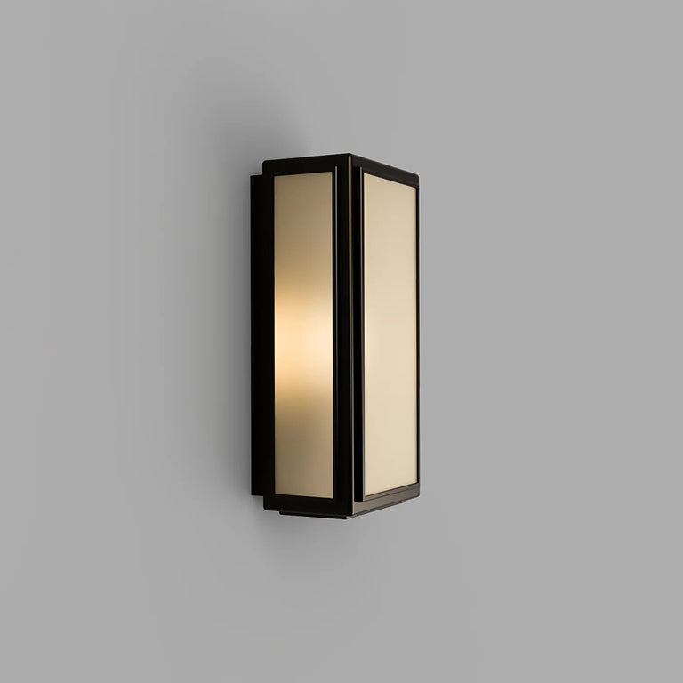 Lille Medium Wall Light Old Bronze / Frosted IP44