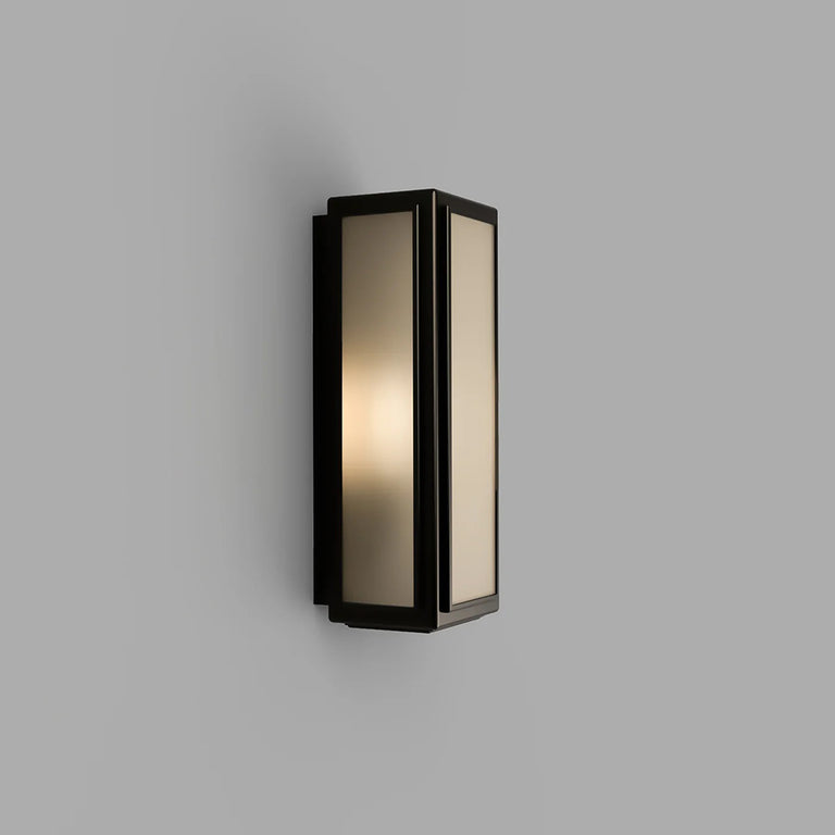 Lille Small Wall Light Old Bronze / Frosted IP44