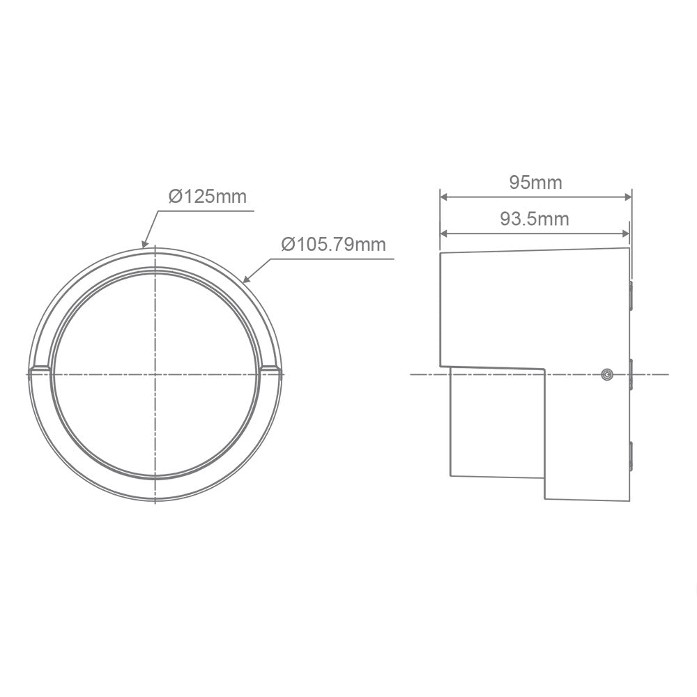 Livi-5 Modern 5W LED Exterior Wall Light IP65 Dark Grey / Tri-Colour - 22690