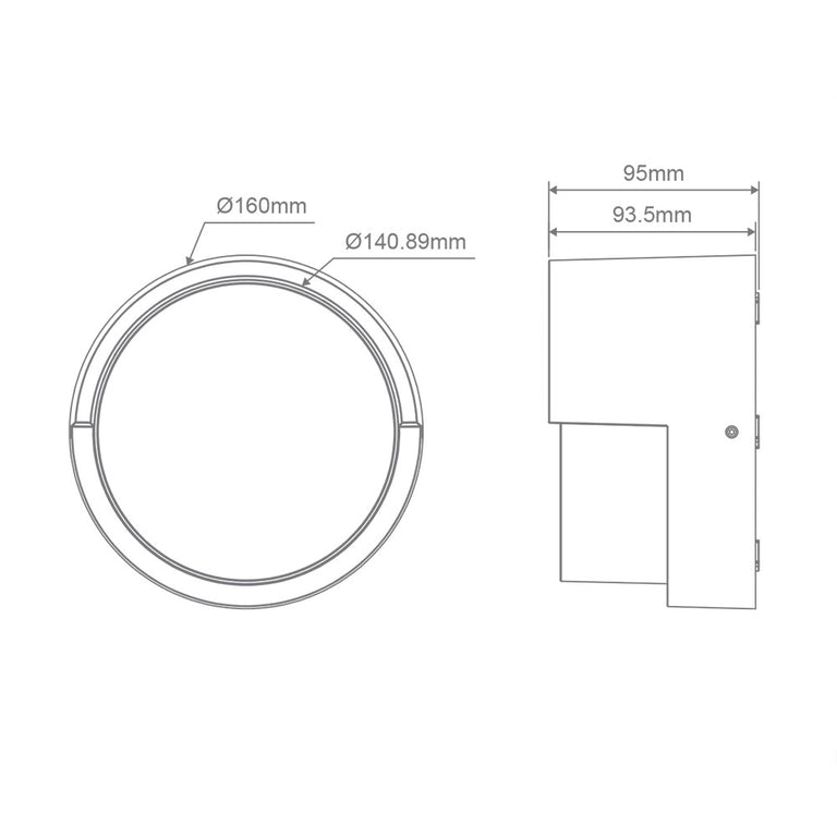 Livi-8 Modern 8W LED Exterior Wall Light IP65 Black / Tri-Colour - 22692