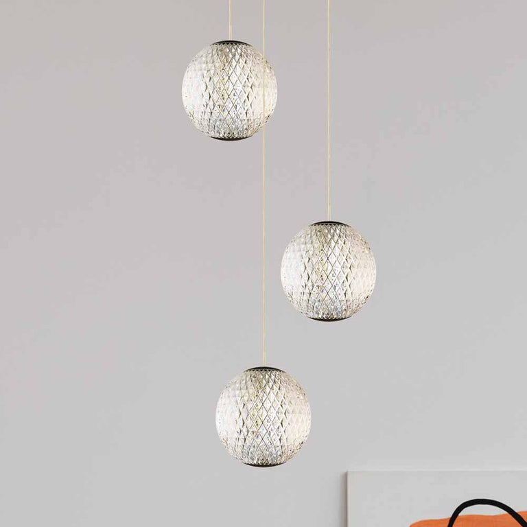 London 3 Light LED Pendant Black / Cool White