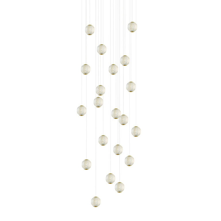 London 20 Light 105 LED Pendant Gold