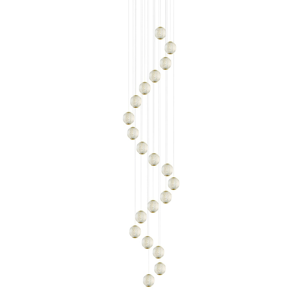London 20 Light 105 LED Pendant Gold