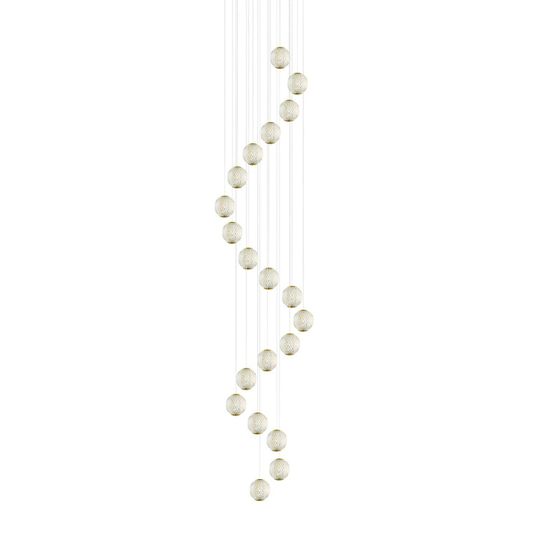 London 20 Light 105 LED Pendant Gold