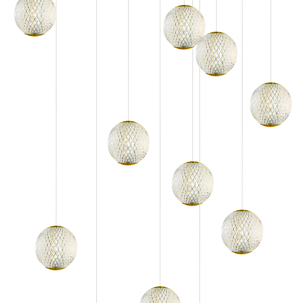 London 20 Light 105 LED Pendant Gold