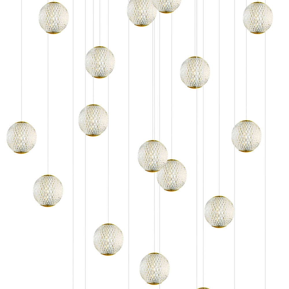 London 20 Light 105 LED Pendant Gold