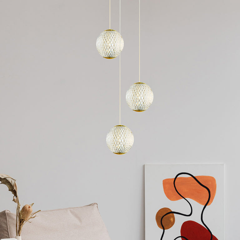 London 3 Light LED Pendant Gold / Warm White