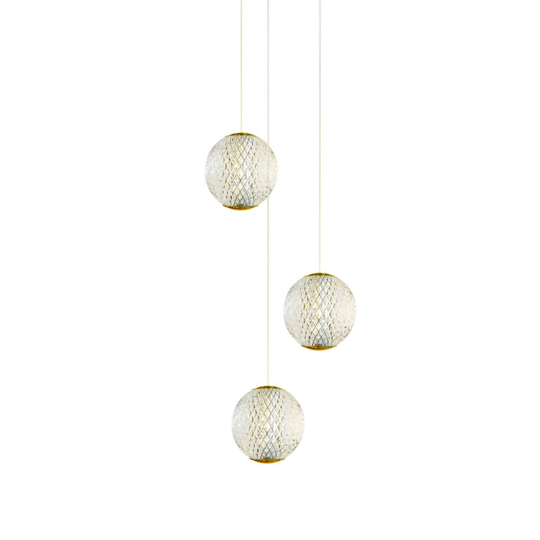 London 3 Light LED Pendant Gold / Warm White