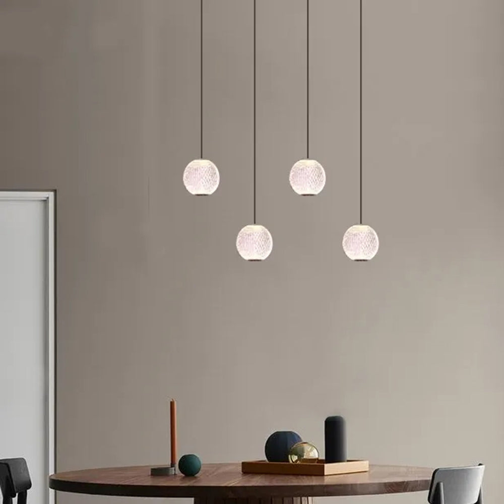 London 4 Light LED Bar Pendant Black / Cool White