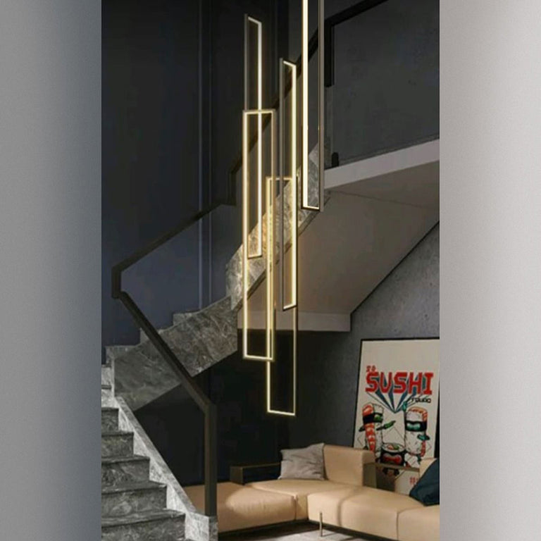 Luke 5 Light 150W LED Dimmable Pendant Black / Warm White