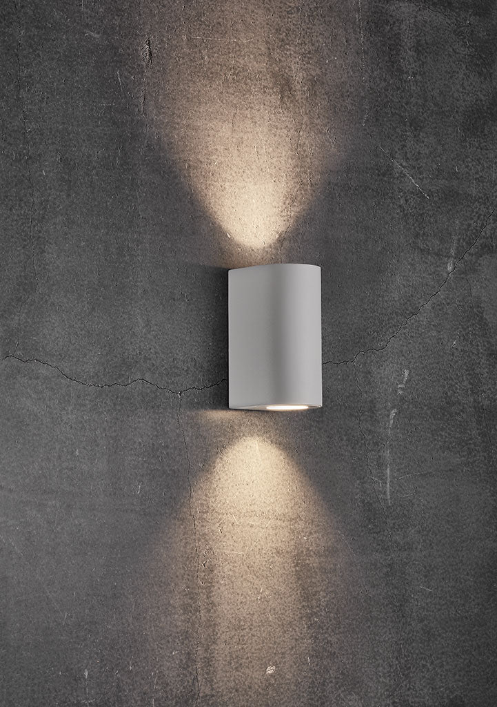 Canto Maxi GU10 240V Up & Down Wall Pillar Light White - 49721001