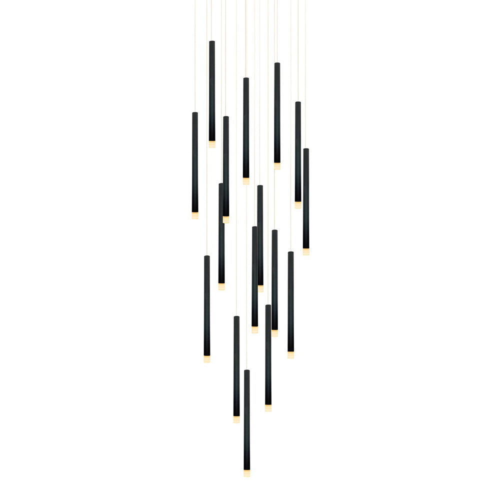 Metero 16 Light LED Pendant Black