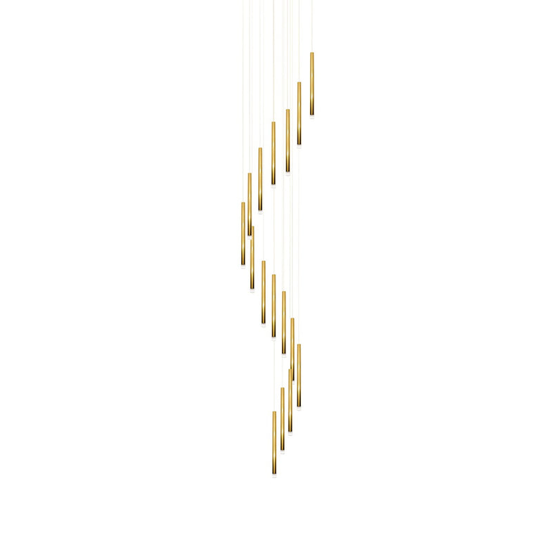 Metero 16 Light LED Pendant Gold