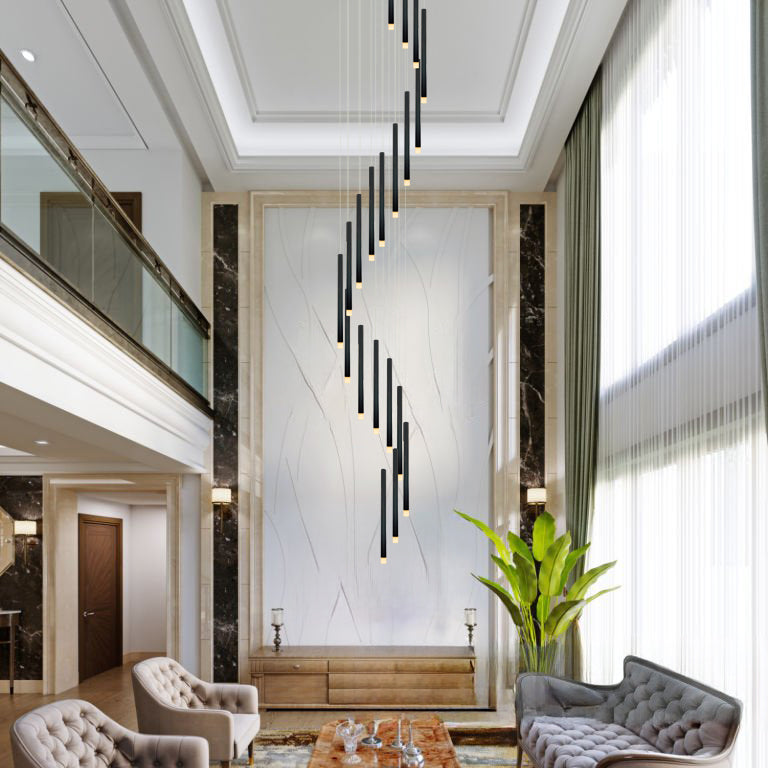 Metero 20 Light LED Pendant Black