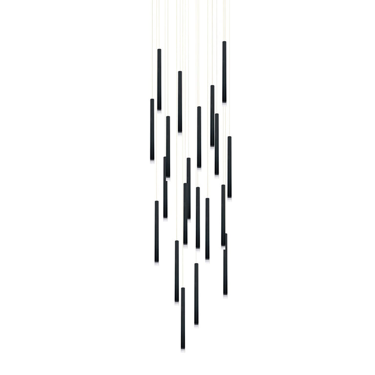 Metero 20 Light LED Pendant Black