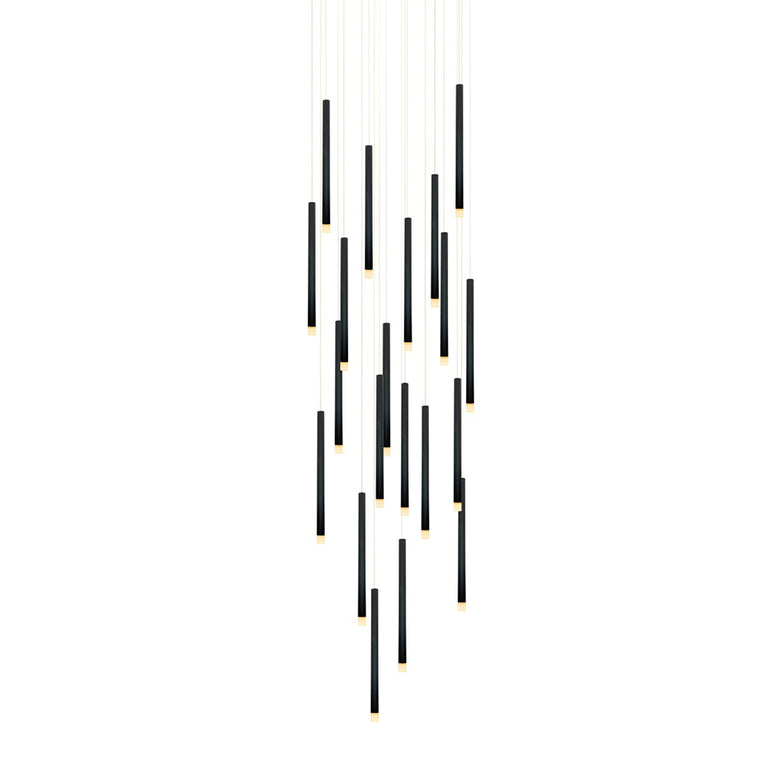 Metero 20 Light LED Pendant Black