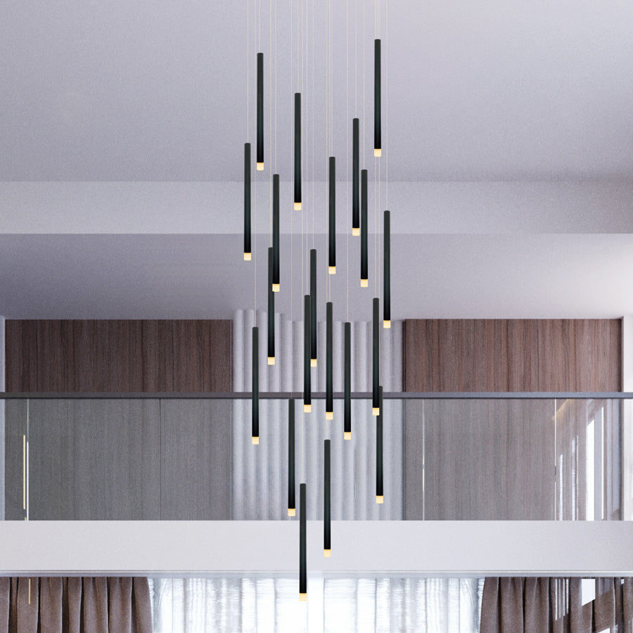 Metero 20 Light LED Pendant Black