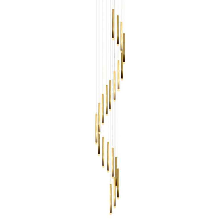 Metero 20 Light LED Pendant Gold