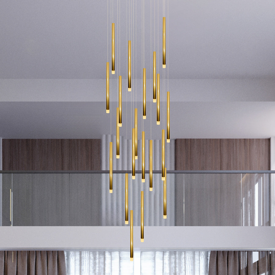 Metero 20 Light LED Pendant Gold
