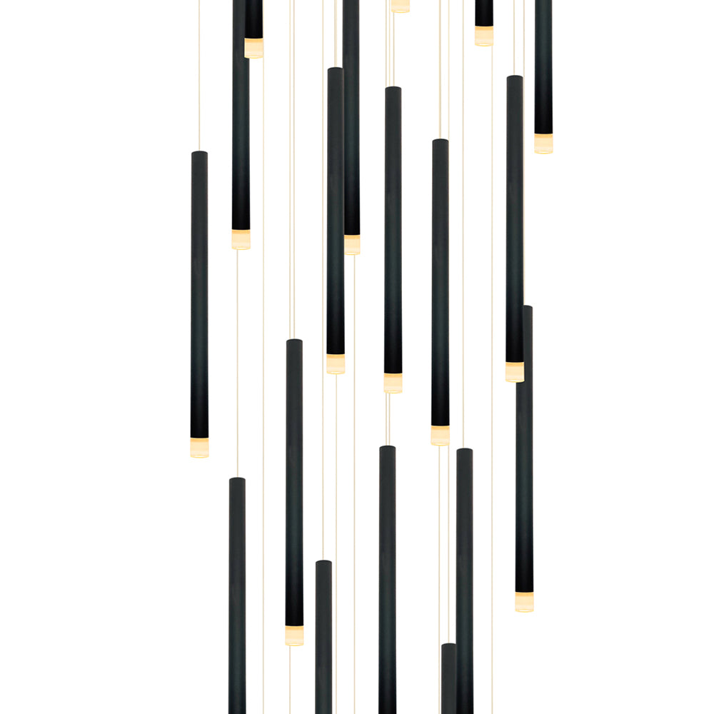 Metero 30 Light LED Pendant Black