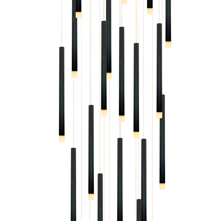 Metero 30 Light LED Pendant Black