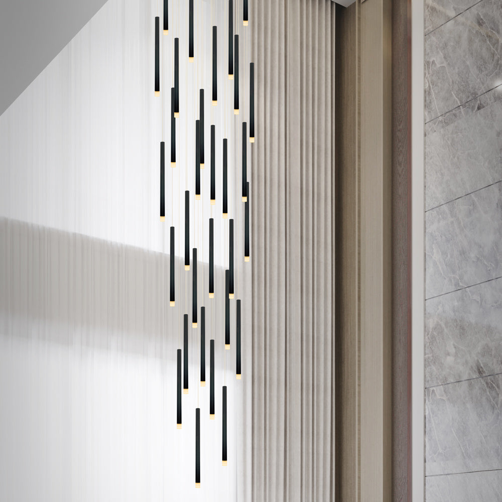 Metero 30 Light LED Pendant Black