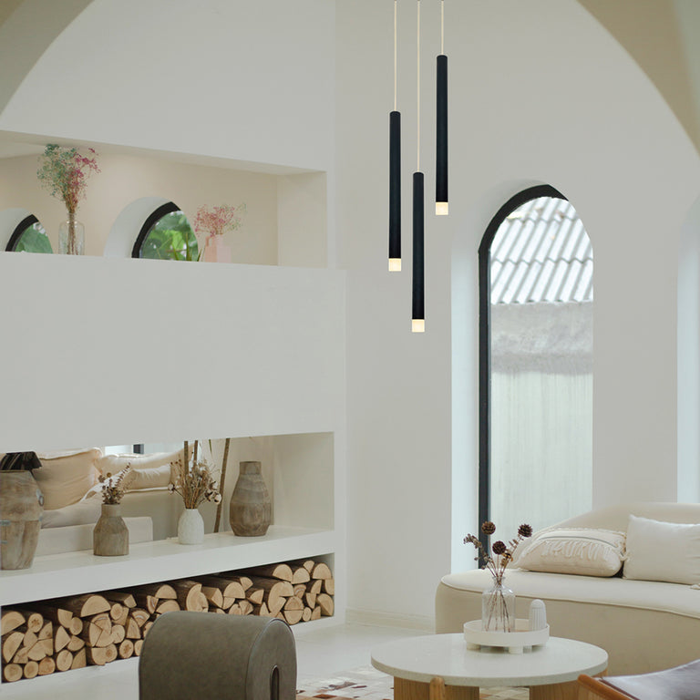 Metero 3 Light LED Pendant Black