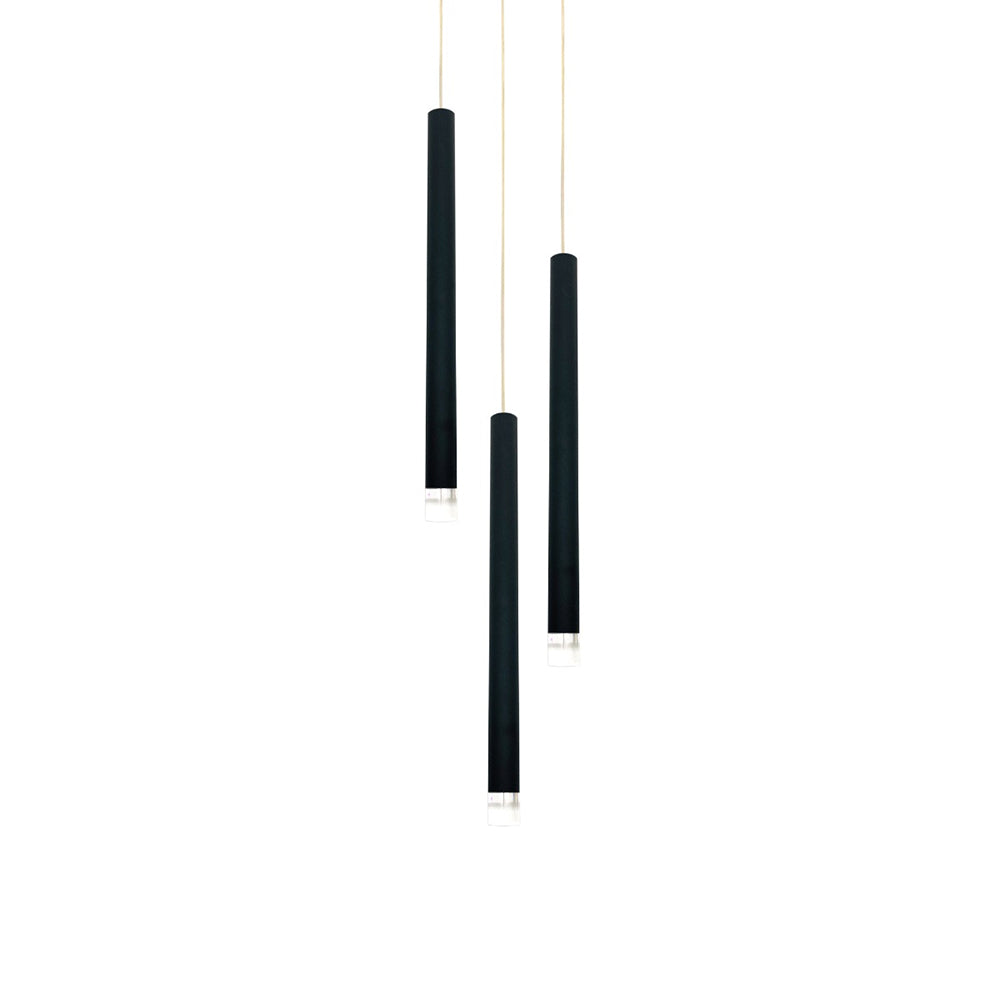 Metero 3 Light LED Pendant Black