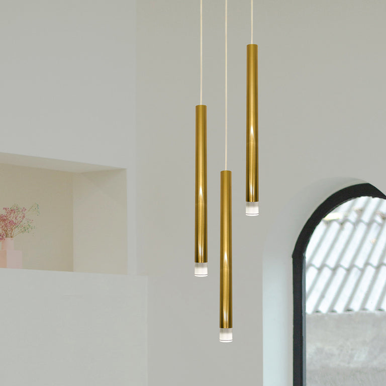 Metero 3 Light LED Pendant Gold