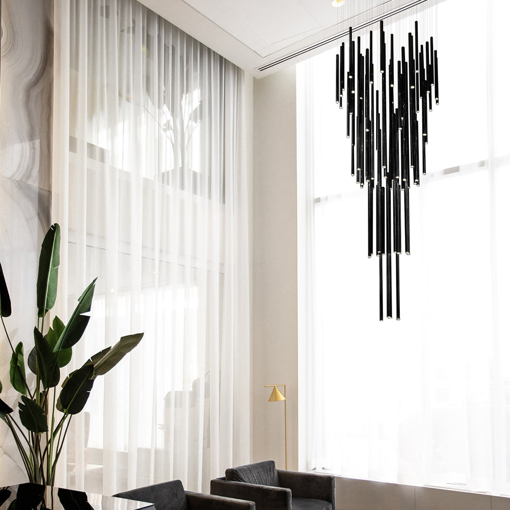 Metero 72 Light LED Pendant Black