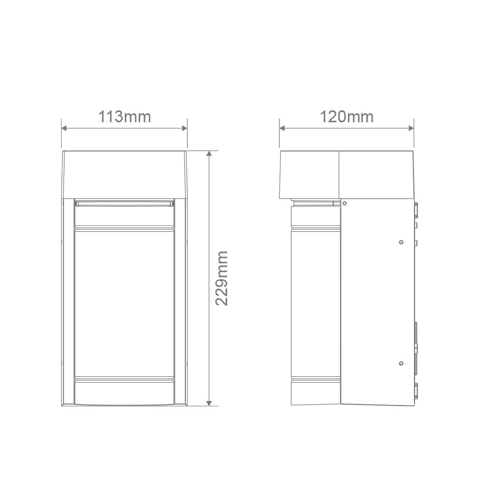 Miley-10 Modern 10W LED Exterior Wall Light IP65 White / Tri-Colour - 22665