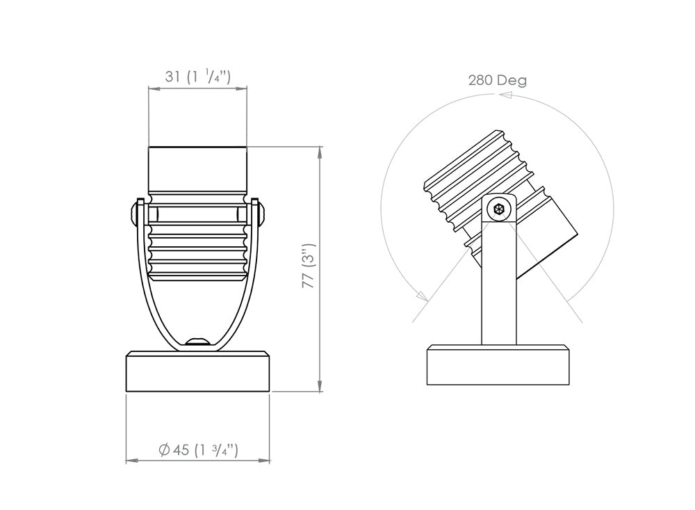Modux M1 Pond Light 1W LED 10° Copper / Warm White