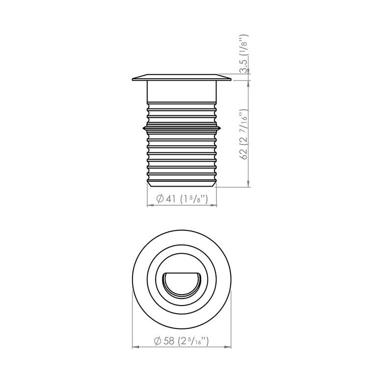 Modux M2 2W Recessed Wall Washer Stainless Steel / Warm White