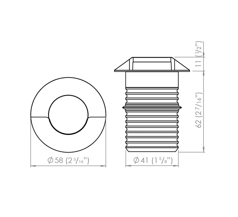 Modux M2 2W Recessed Step Light Copper / Warm White