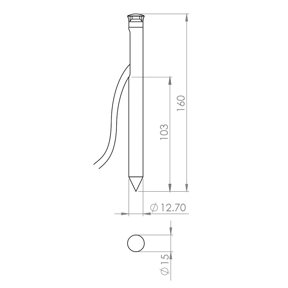 Micro Spike Diamond 1W LED 360° Copper / Warm White