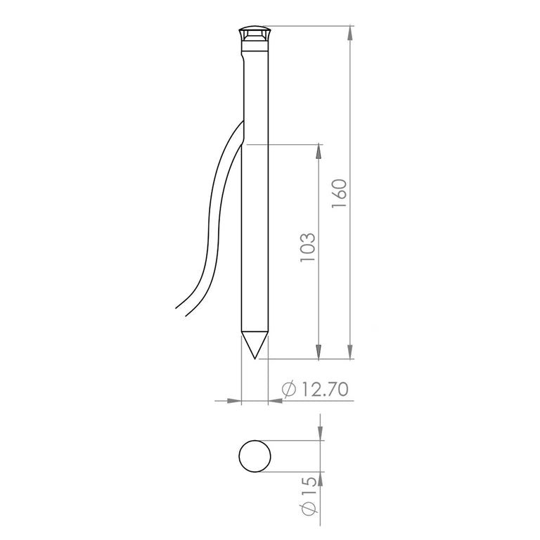 Micro Spike Diamond 1W LED 360° Copper / Warm White