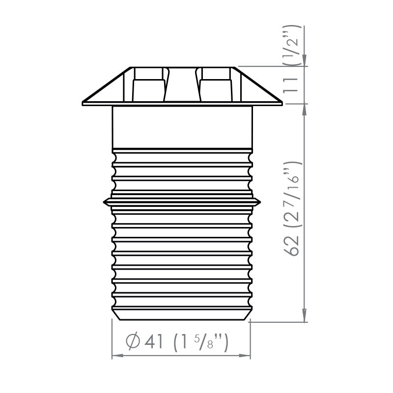 Modux M2 2W Recessed 4 Way Path Light Stainless Steel / Warm White