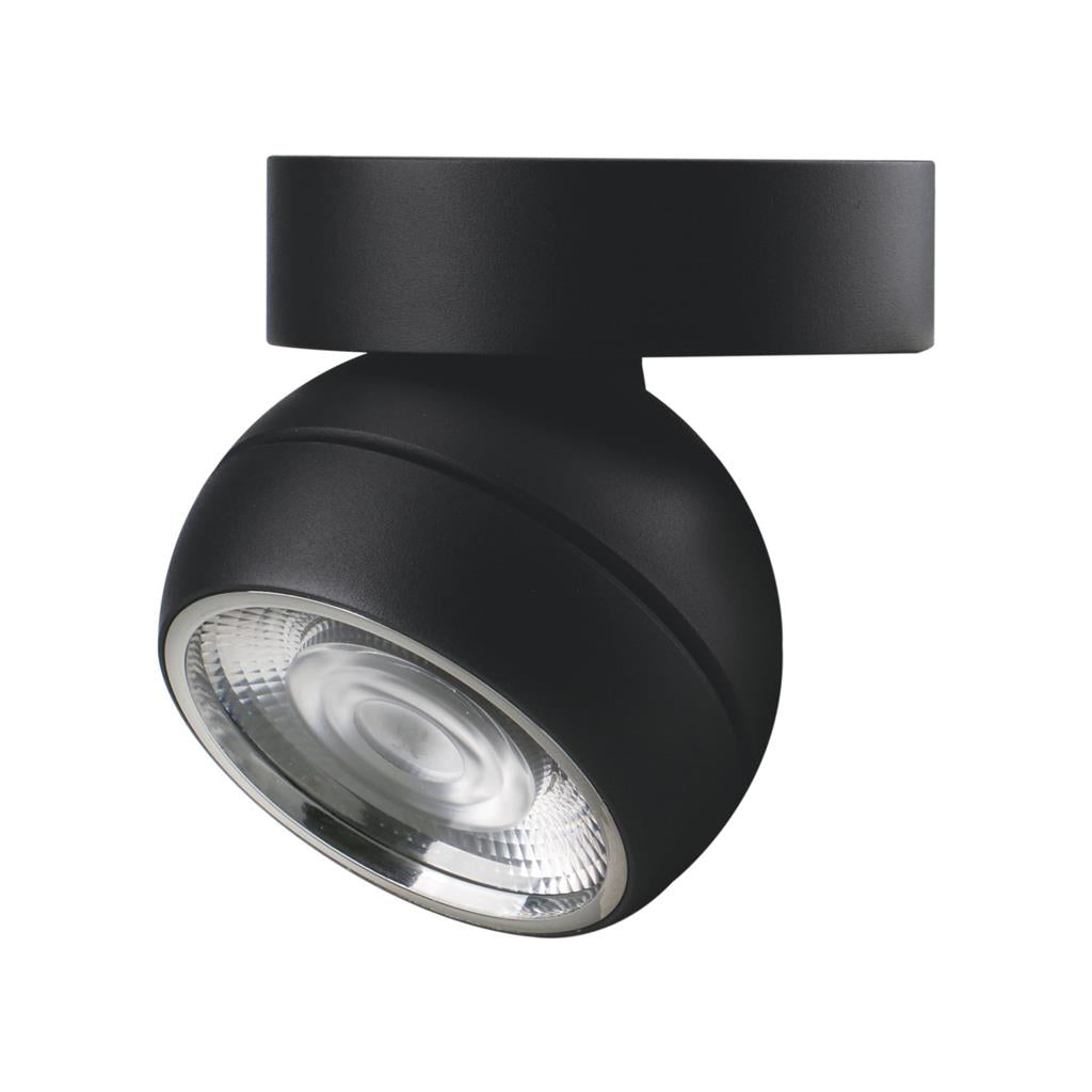 Moon 6W/9W 240V Dimmable LED Flood Surface Mount Light Matt Black / Tri-Colour - 22812