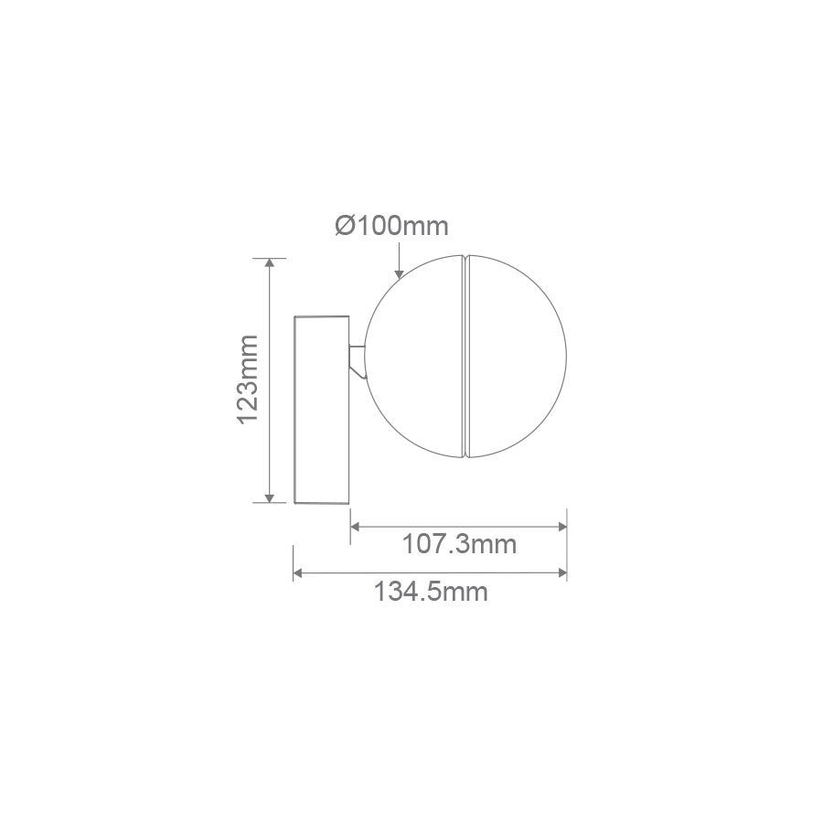 Moon 6W/9W 240V Dimmable LED Opal Surface Mount Light Matt White / Tri-Colour - 22815
