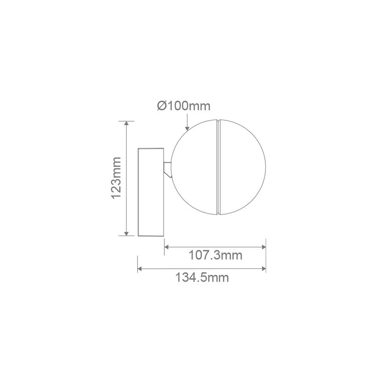 Moon 6W/9W 240V Dimmable LED Opal Surface Mount Light Matt White / Tri-Colour - 22815