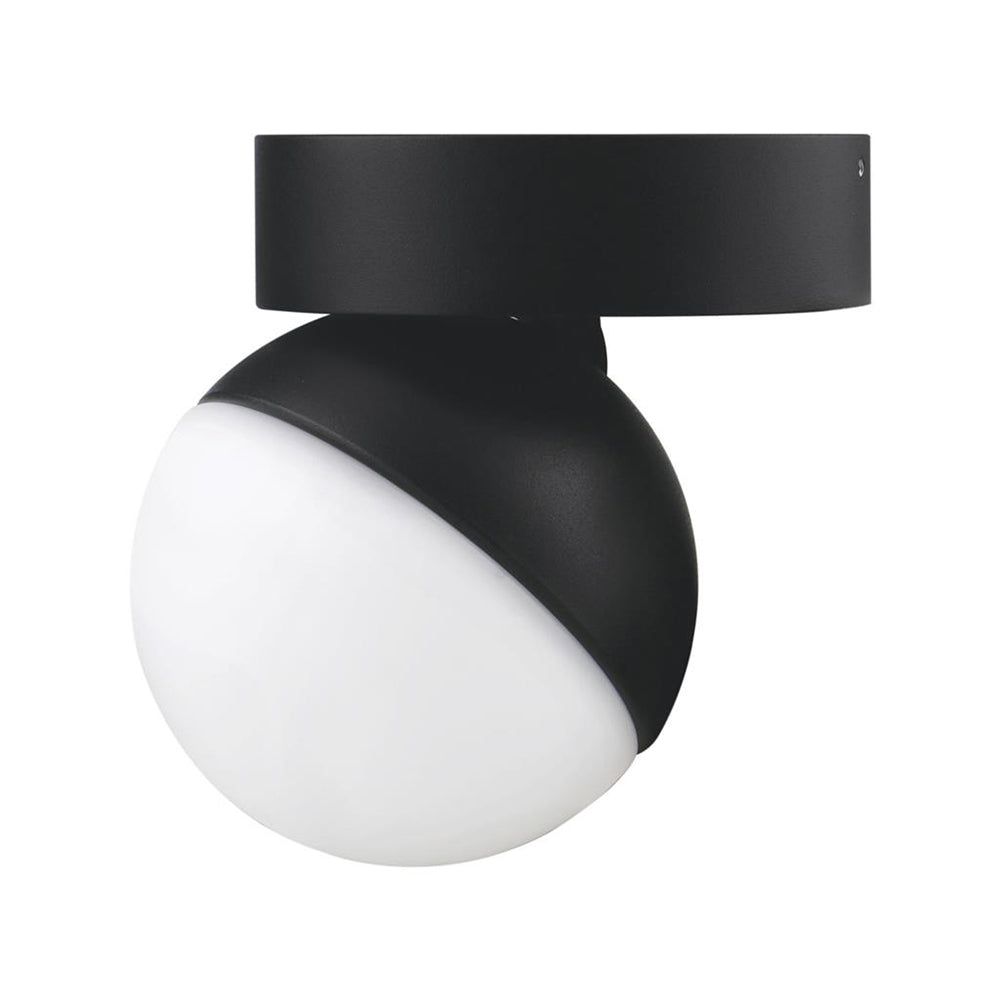 Moon 6W/9W 240V Dimmable LED Opal Surface Mount Light Matt Black / Tri-Colour - 22814