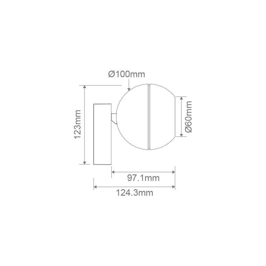 Moon 6W/9W 240V Dimmable LED Spot Surface Mount Light Matt White / Tri-Colour - 22817