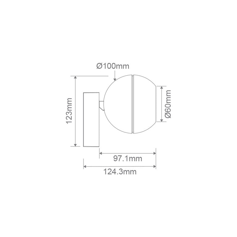 Moon 6W/9W 240V Dimmable LED Spot Surface Mount Light Matt White / Tri-Colour - 22817