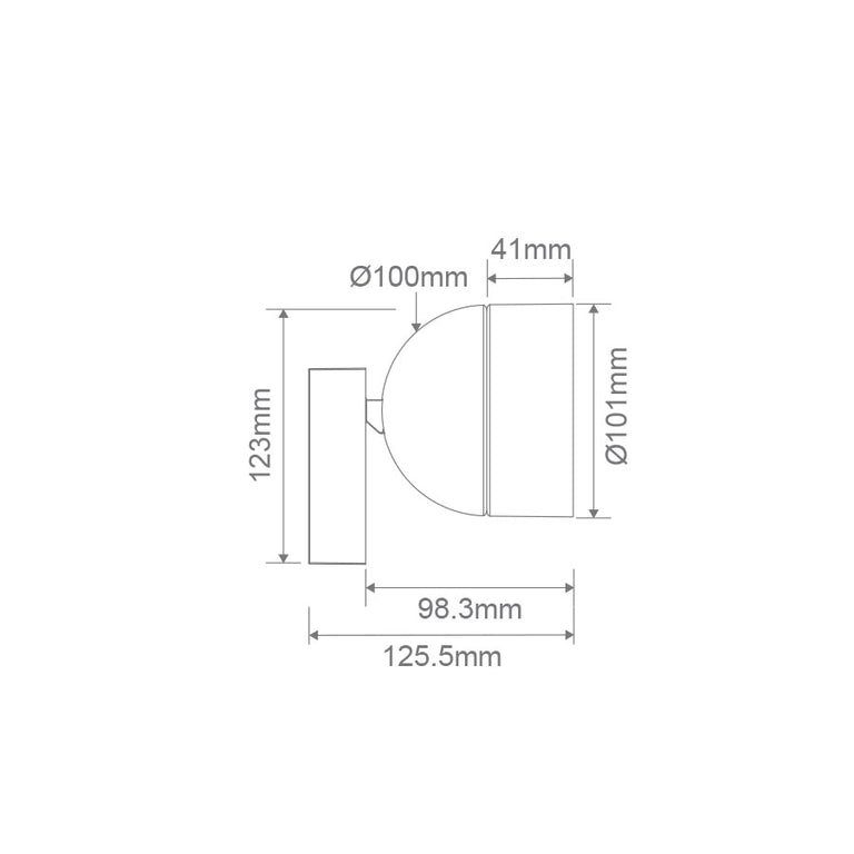 Moon 6W/9W 240V Dimmable LED Tube Surface Mount Light Matt White / Tri-Colour - 22819