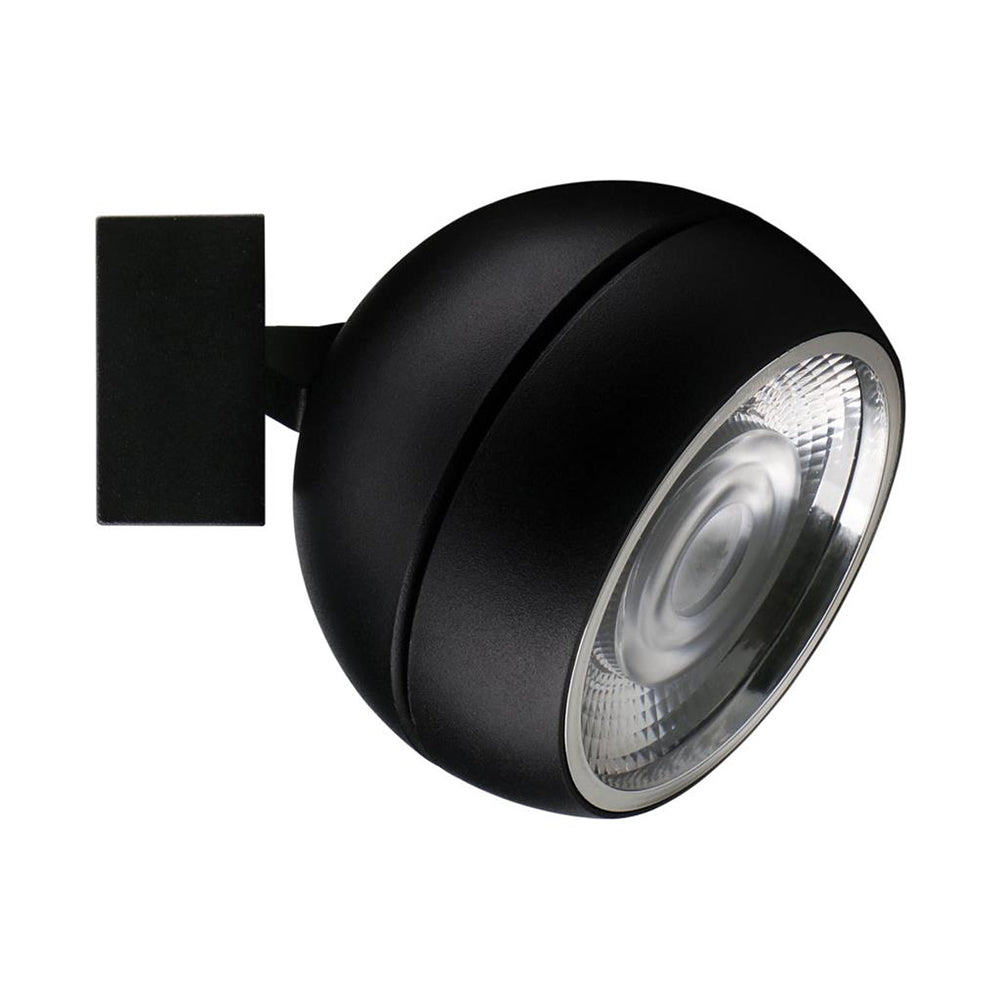Moon 6W/9W 240V Dimmable LED Flood Wall Light Matt Black / Tri-Colour - 22820
